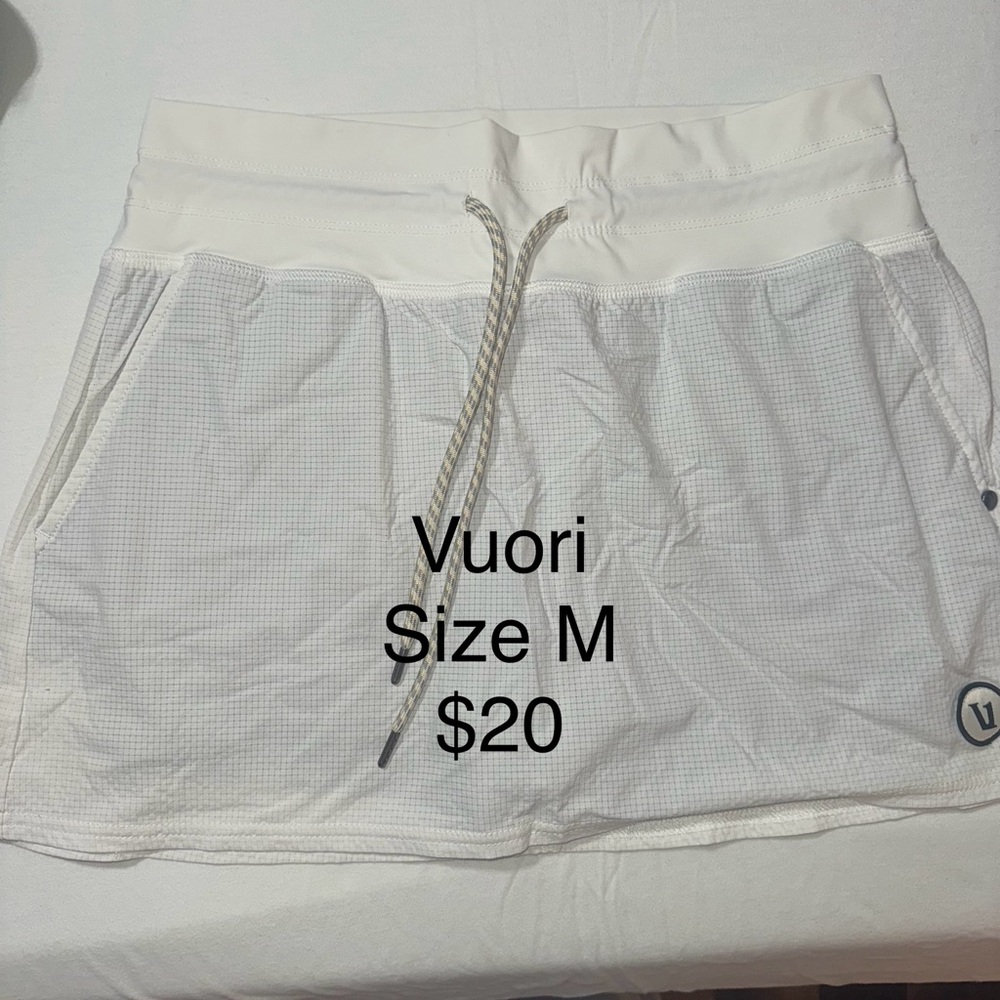 Vuori White Athletic Shorts